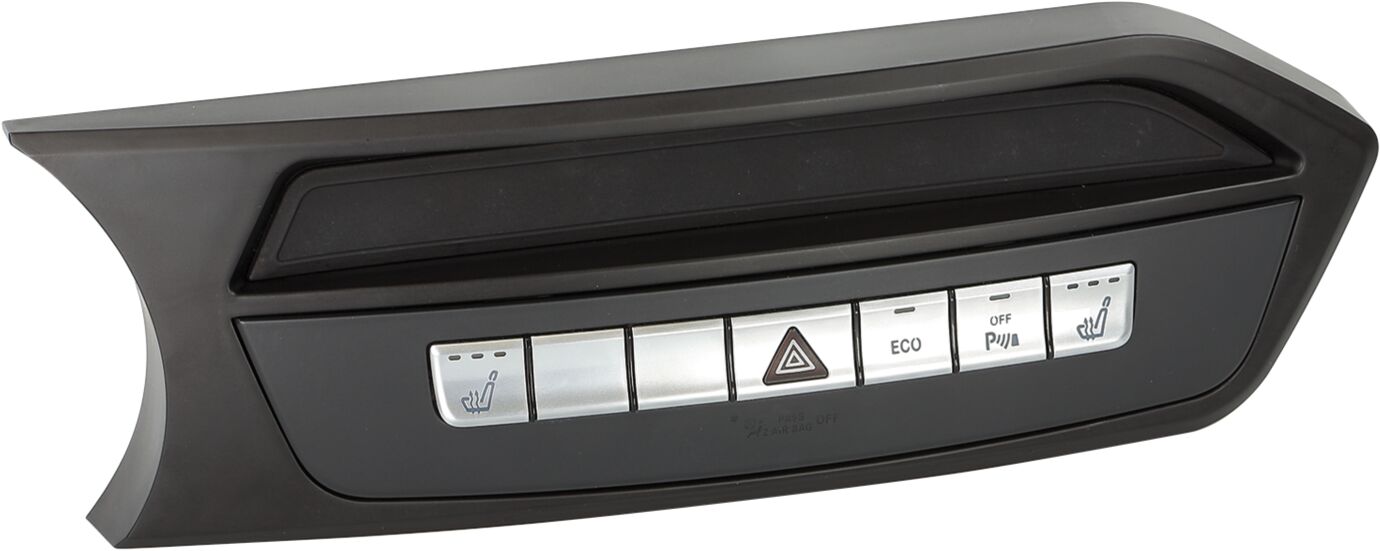 2-DIN Paneel Mercedes Benz C-Klasse (W204) 2011-2014 Kleur: Zwart  - 381190 40 schalterleiste front installed - 381190-40