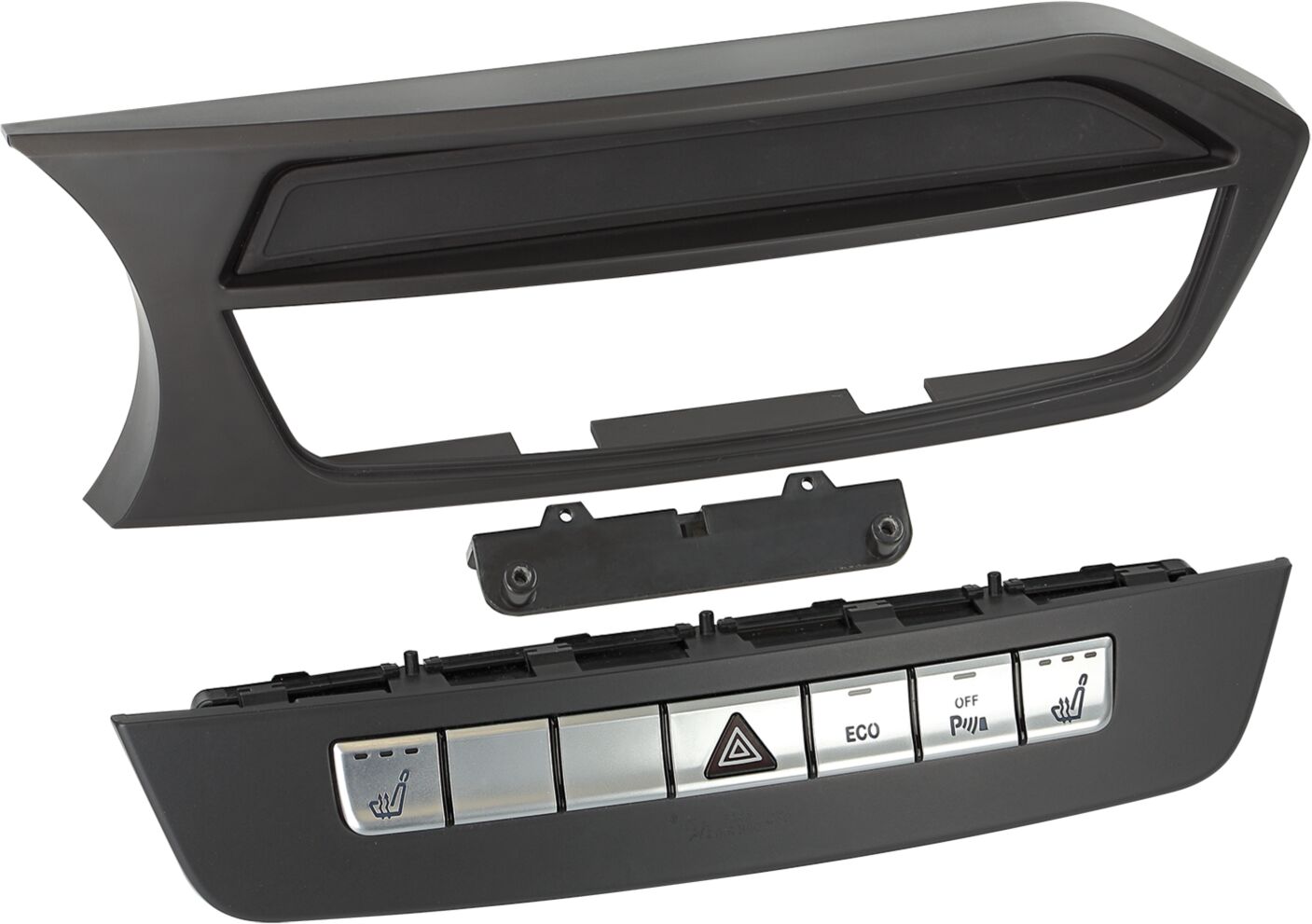 2-DIN Paneel Mercedes Benz C-Klasse (W204) 2011-2014 Kleur: Zwart  - 381190 40 schalterleiste parts - 381190-40