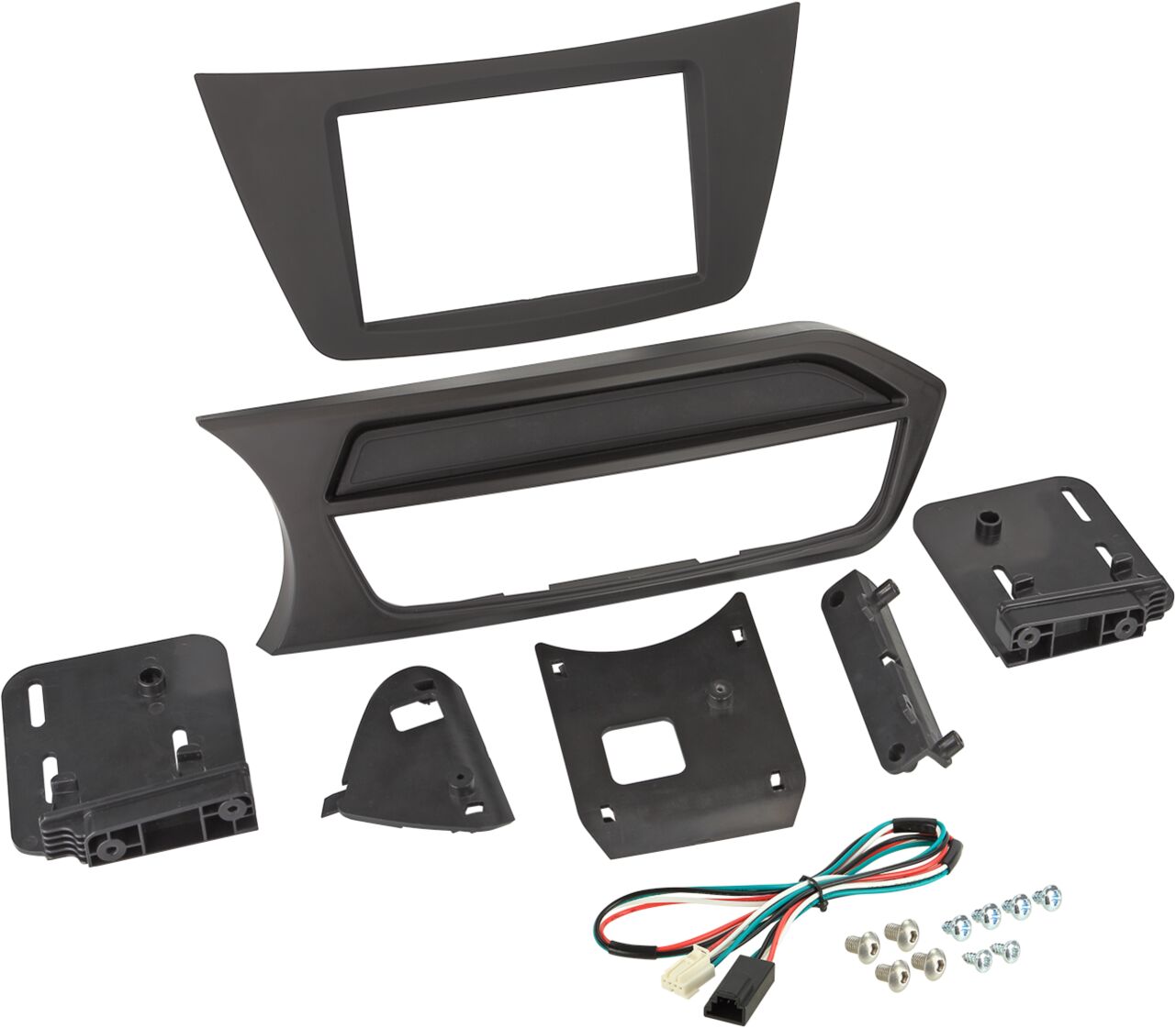 2-DIN Paneel Mercedes Benz C-Klasse (W204) 2011-2014 Kleur: Zwart  - 381190 40 - 381190-40