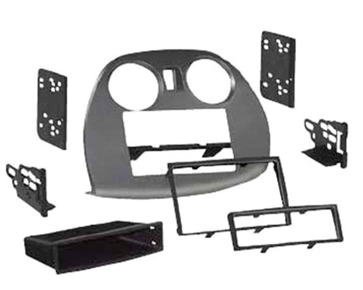 2-DIN Paneel Mitsubishi Eclipse (4G) 2005-2012 Kleur: Zwart (METRA)  - 381200 02 - 381200-02