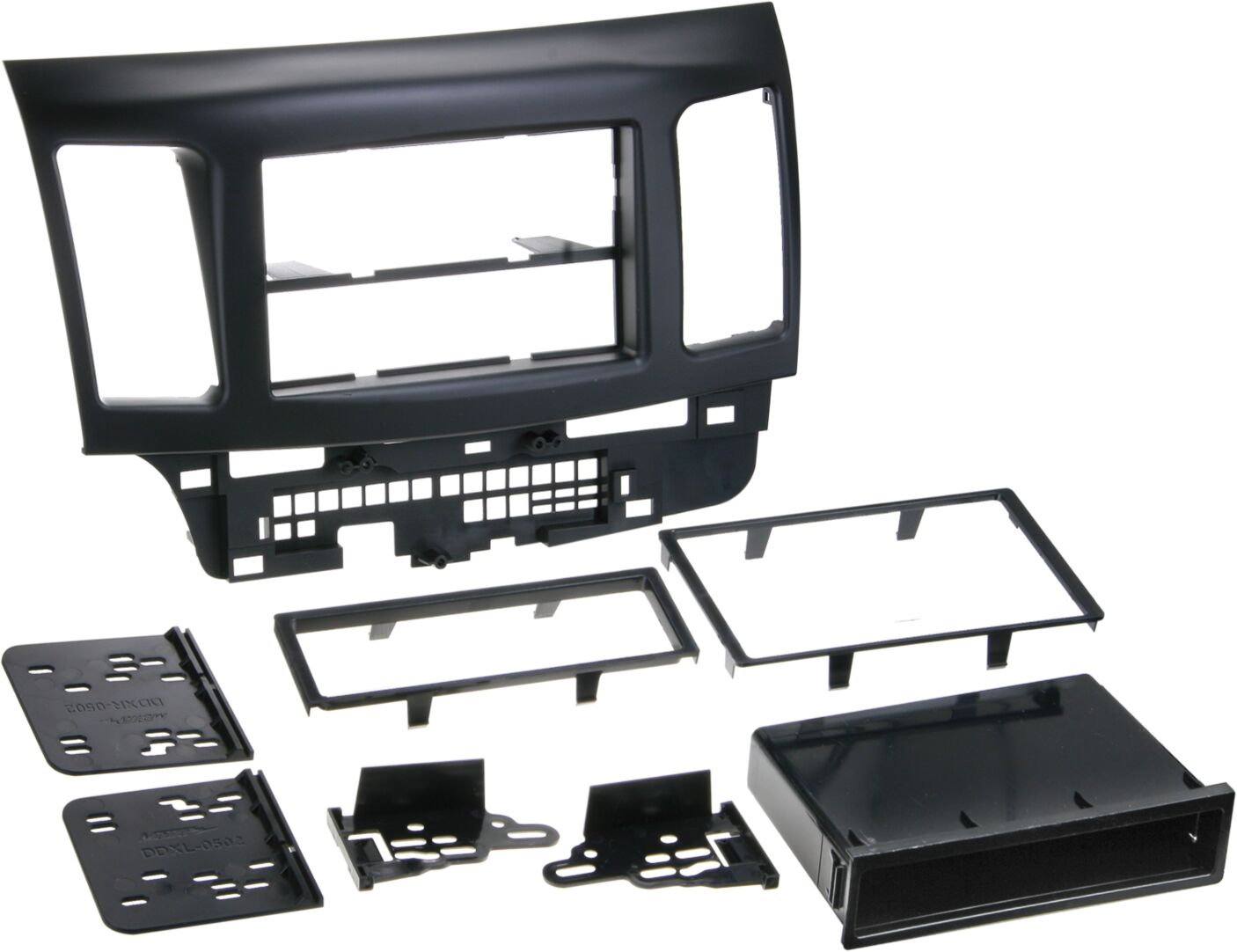 2-DIN Paneel Mitsubishi Lancer (CY0) | 2007-2018 | Kleur: Zwart (METRA) - 381200 06 - 381200-06