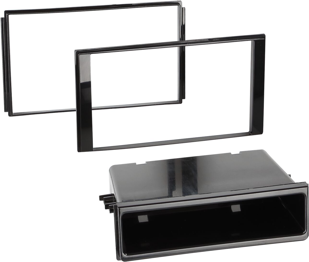 2-DIN Paneel Nissan diverse modellen - Kleur: Piano Zwart (METRA)  - 381210 20 blende - 381210-20