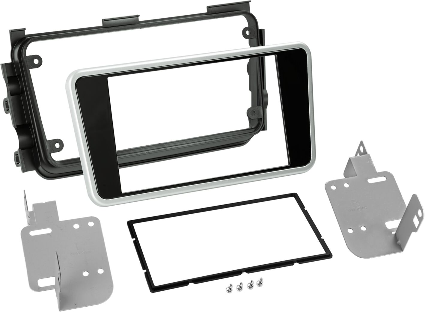 2-DIN Paneel Nissan Micra 2017-2019 Kleur: Piano Zwart - 381210 24 1 - 381210-24-1