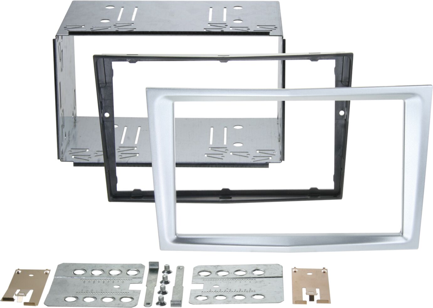 2-DIN Paneel Opel Astra - Corsa D - Zafira B - Antara  Kleur: Chrome  - 381230 24 4 - 381230-24-4
