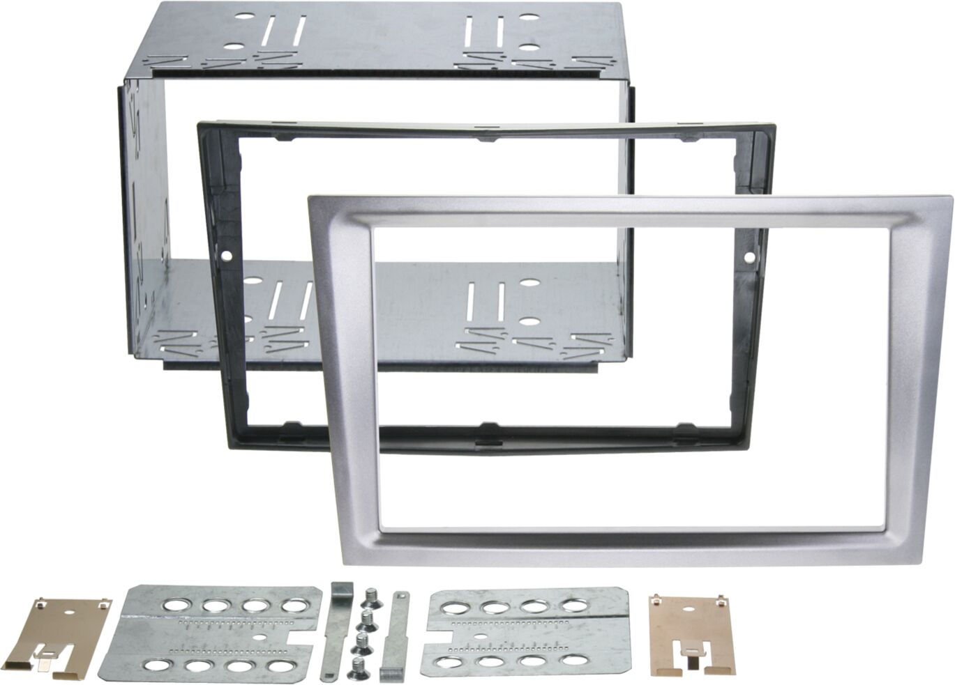 2-DIN Paneel Div. Modellen: Opel - Renault - Subaru - Suzuki - Kleur: Aluminium  - 381230 26 4 - 381230-26-4