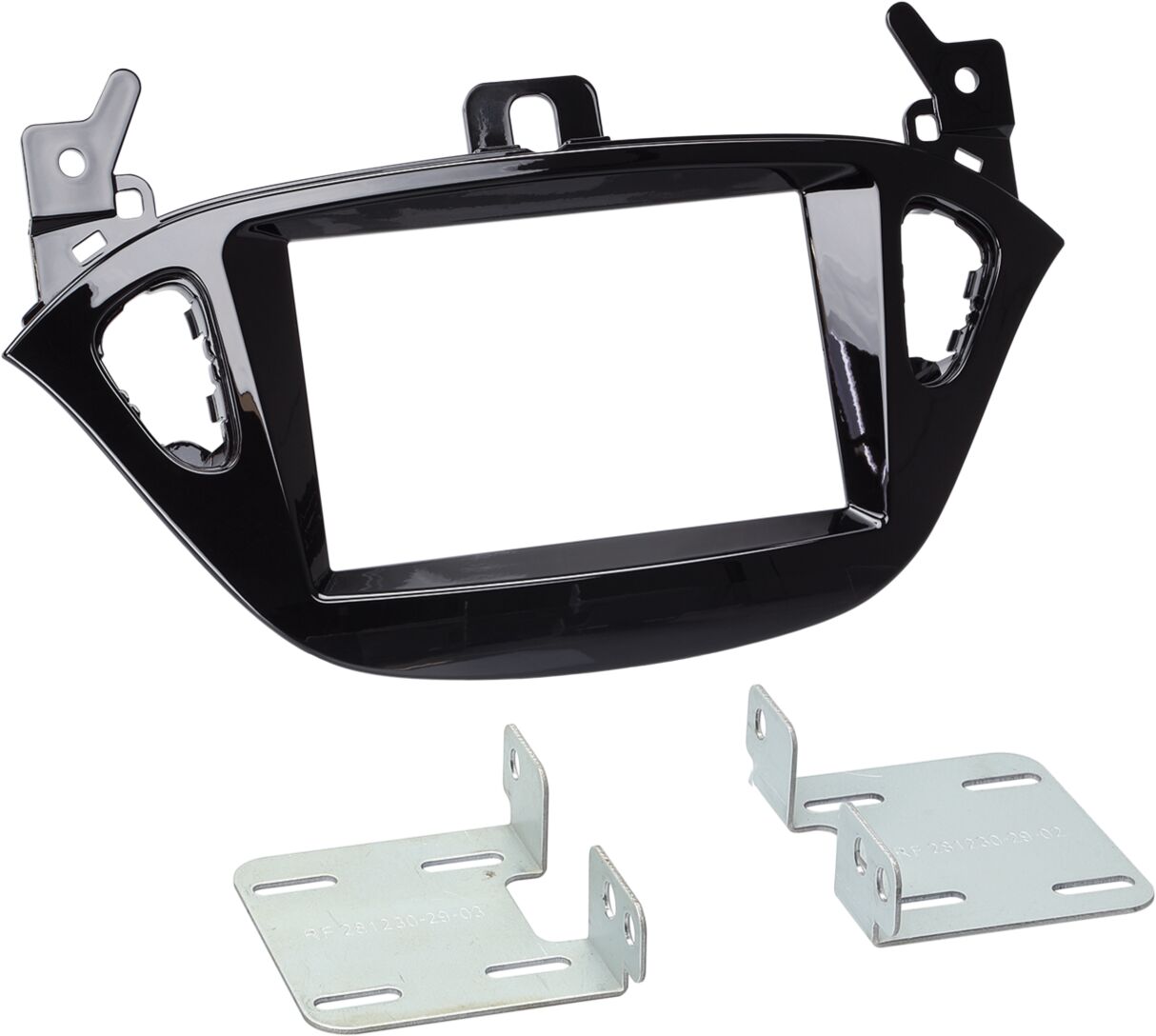 2-DIN Paneel Opel Adam/ Corsa E Kleur: Piano Zwart  - 381230 29 - 381230-29