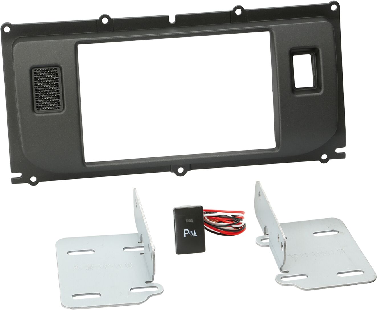 2-DIN Paneel Land Rover Evoque met PDC button 2011-2019 Kleur: Antraciet  - 381260 06 1 - 381260-06-1