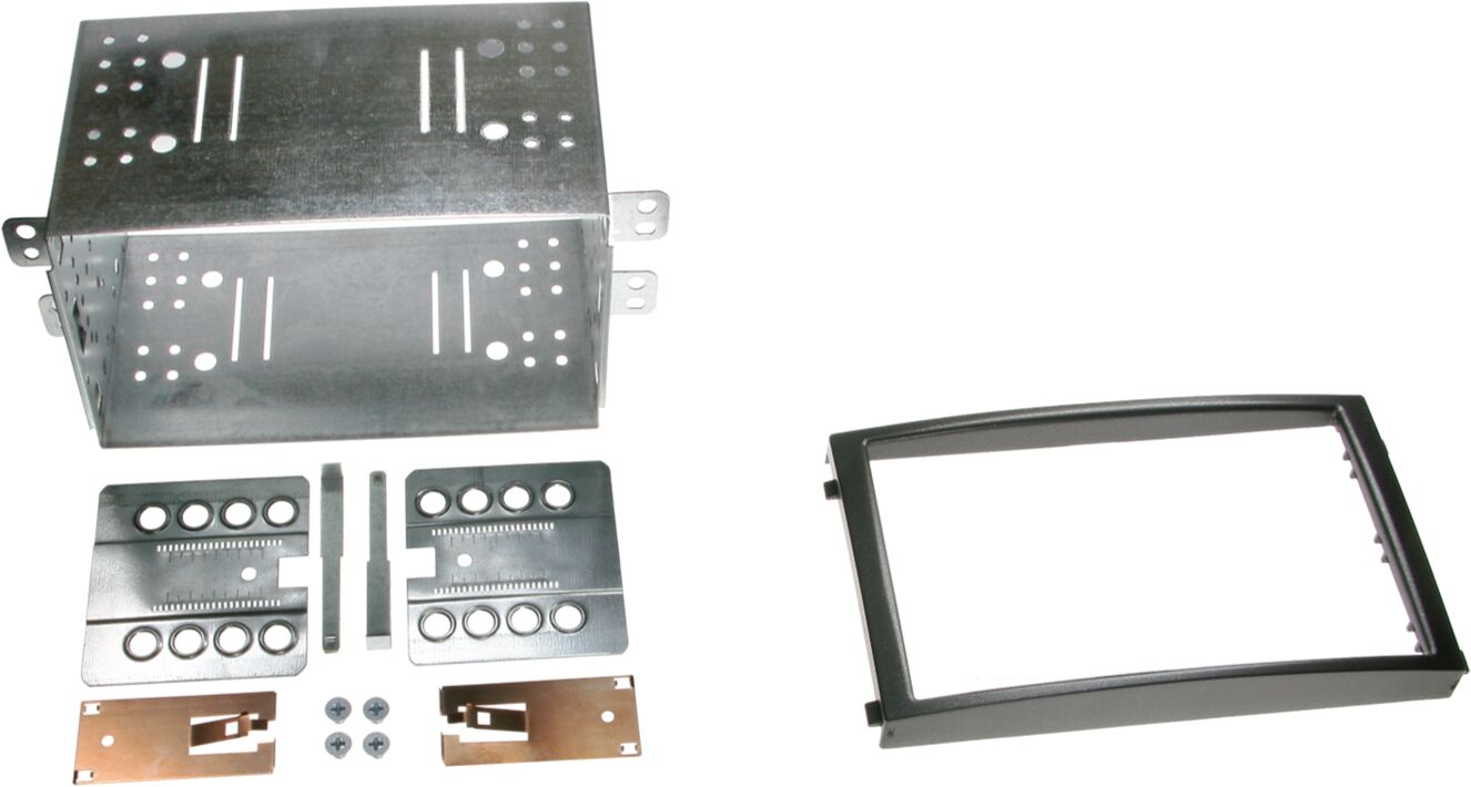 2-DIN Paneel SsangYong Rexton II (RJ) 2005-2013 Kleur: Zwart - 381275 02 - 381275-02