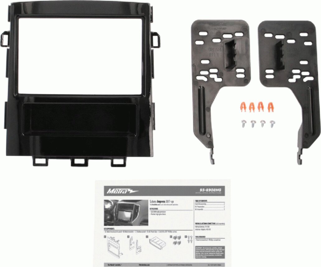 2-DIN radiopaneel met opbergvak Subaru Impreza(G5)/Crosstek(G5) (METRA) - 381296 16 1 topview - 381296-16-1