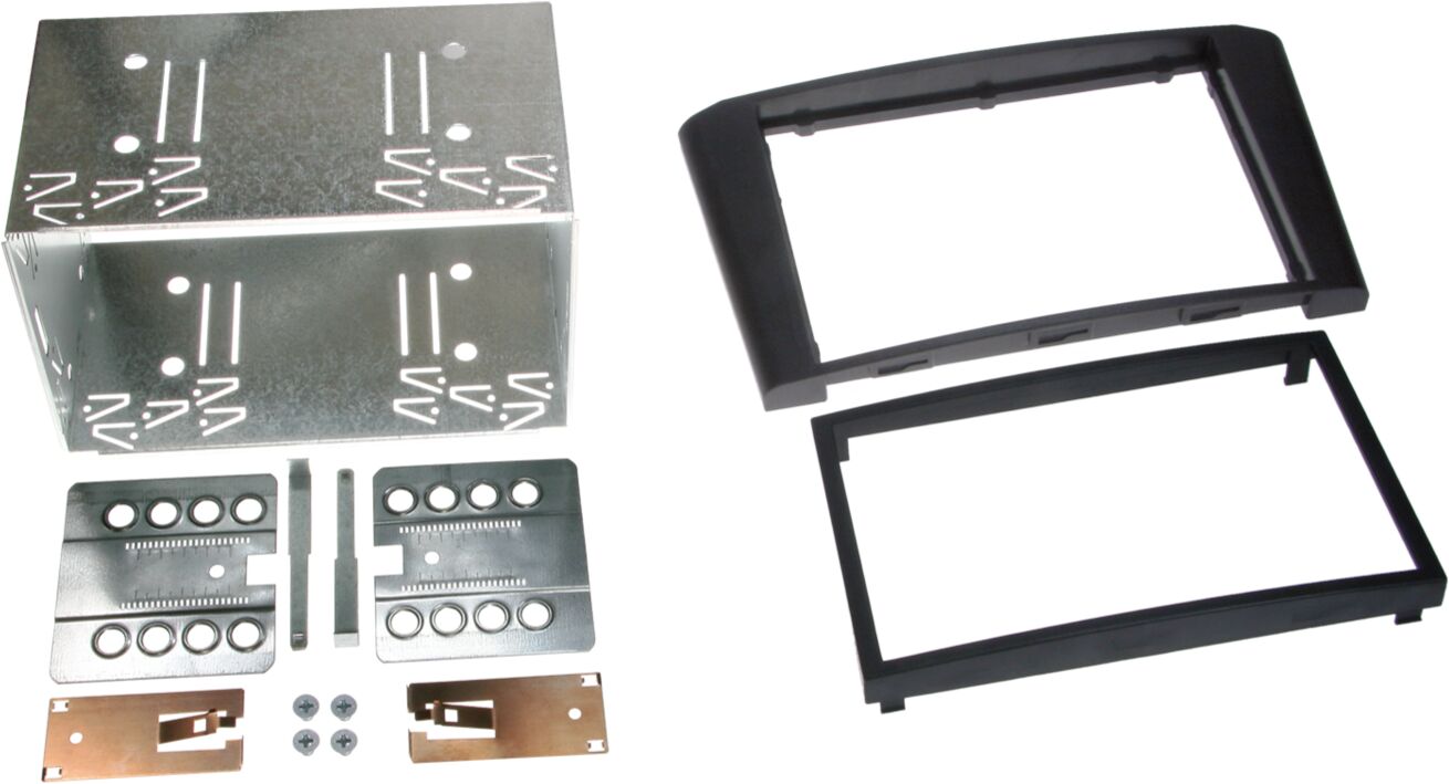 2-DIN Paneel Toyota Avensis (T25) 2003-2009 Kleur: Zwart - 381300 06 - 381300-06