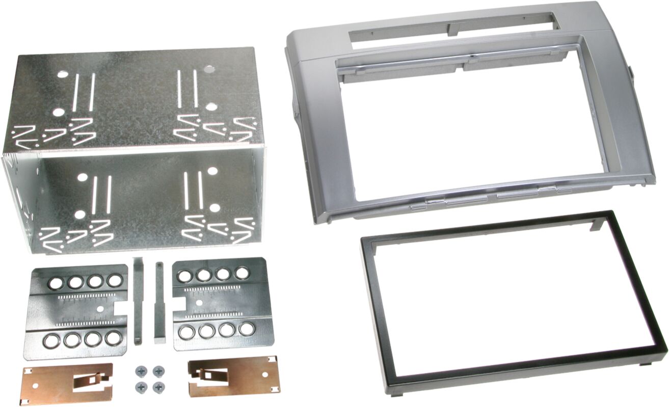 2-DIN Paneel Toyota Corolla Verso (R1) 2004-2009 - Kleur: zilver  - 381300 21 2 - 381300-21-2