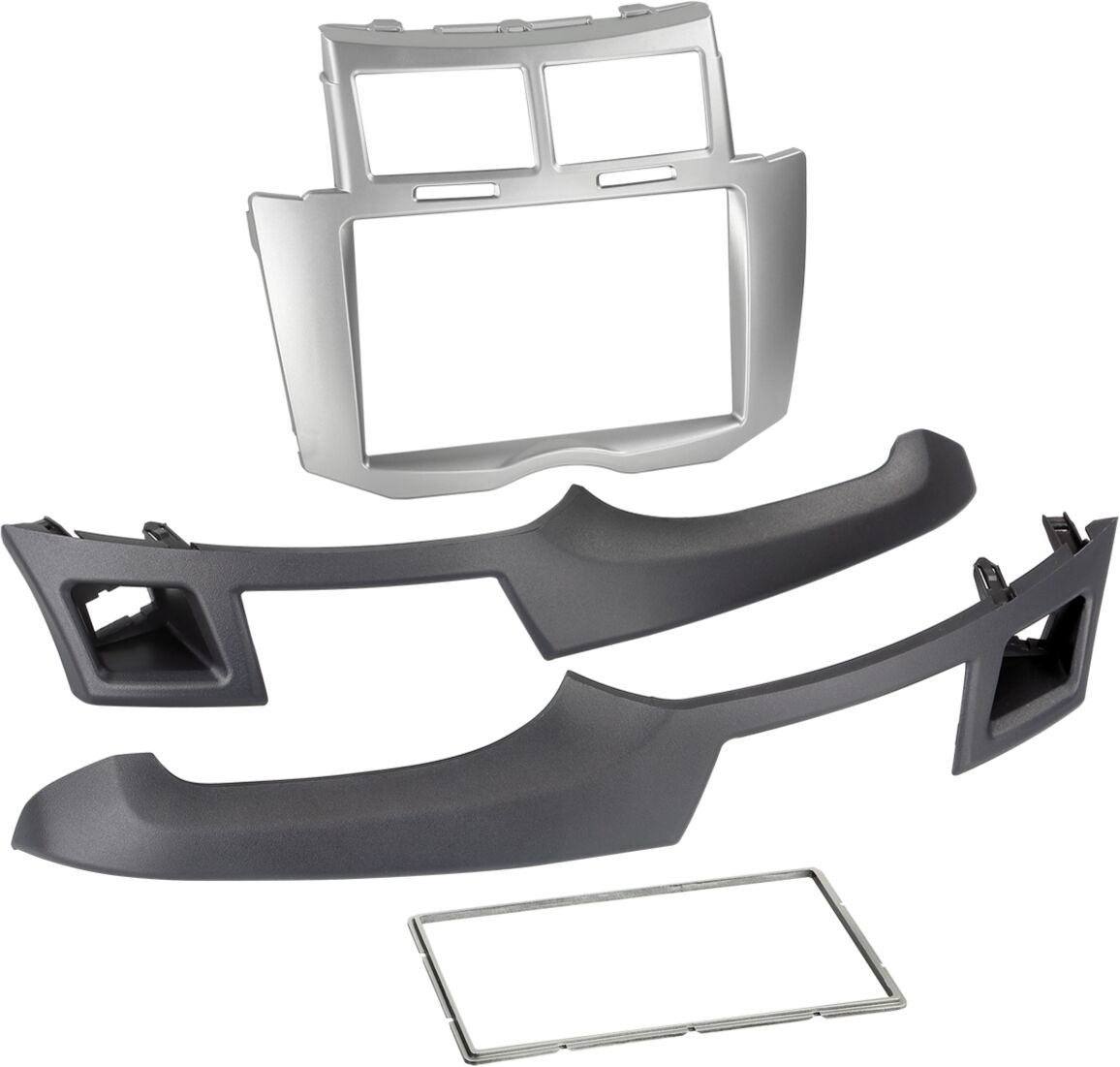 2-DIN Paneel Toyota Yaris 2006-2011 - Kleur: Zilver - 381300 35 1 components - 381300-35-1