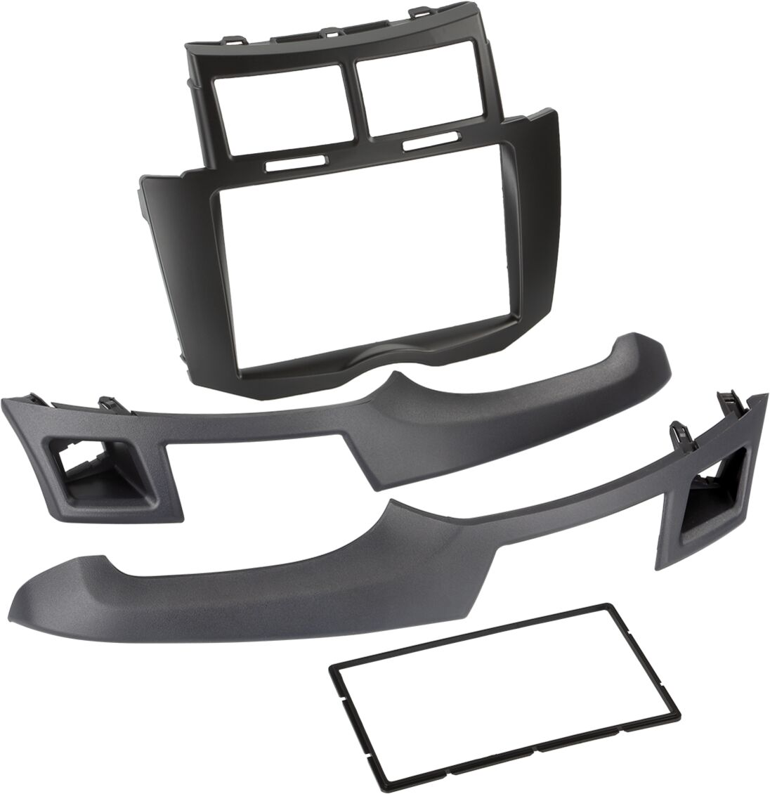 2-DIN Paneel Toyota Yaris 2006-2011 - Kleur: Zwart - 381300 35 2 components - 381300-35-2