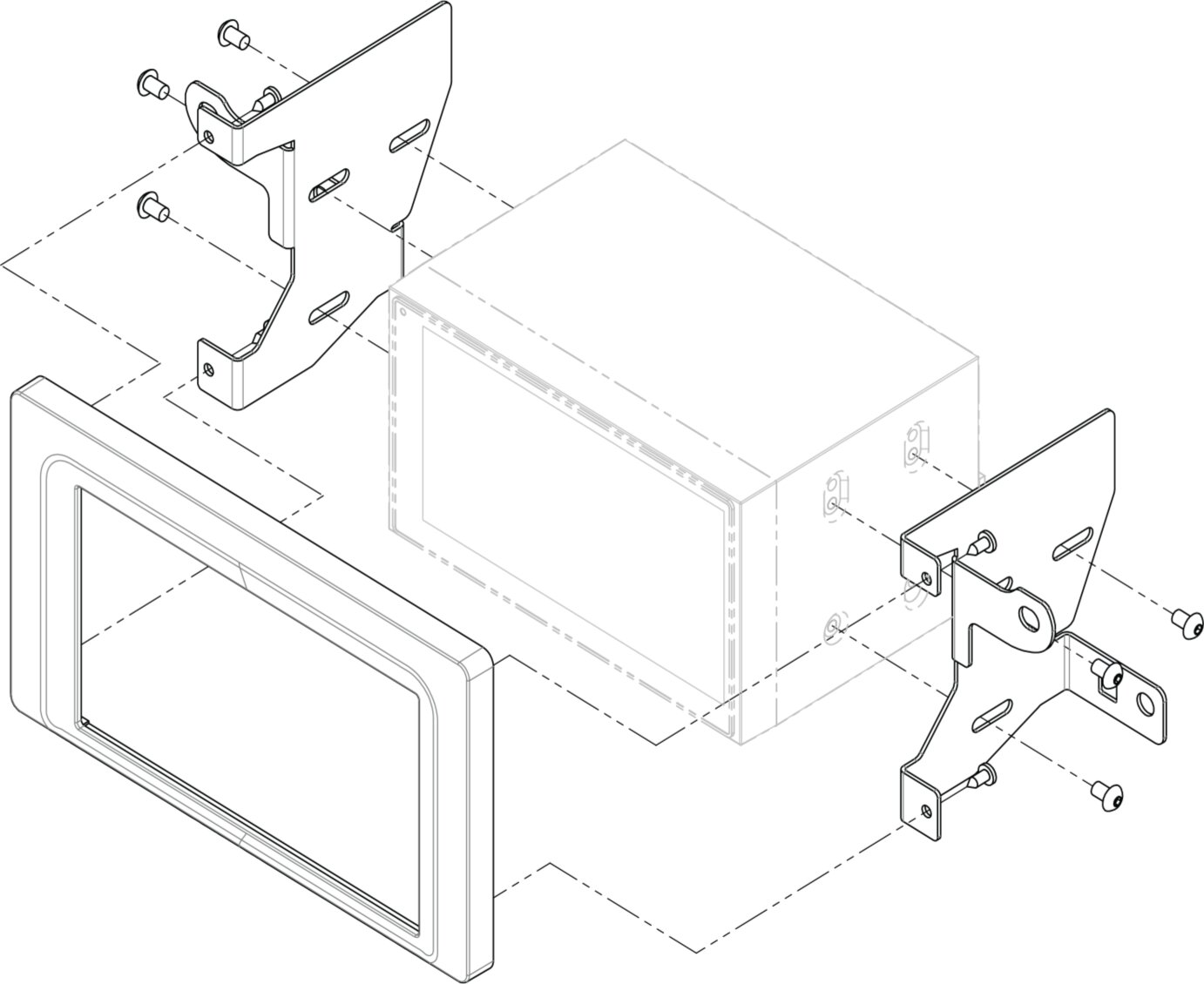 2-DIN Paneel Toyota Aygo X 2022-2024 - Kleur: Piano Zwart - 381300 41 1 zeichnung - 381300-41-1