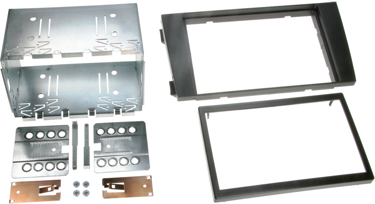 2-DIN Paneel Audi A6 C5 (4B Facelift)  1997-2005 - Kleur: Zwart - 381320 13 - 381320-13