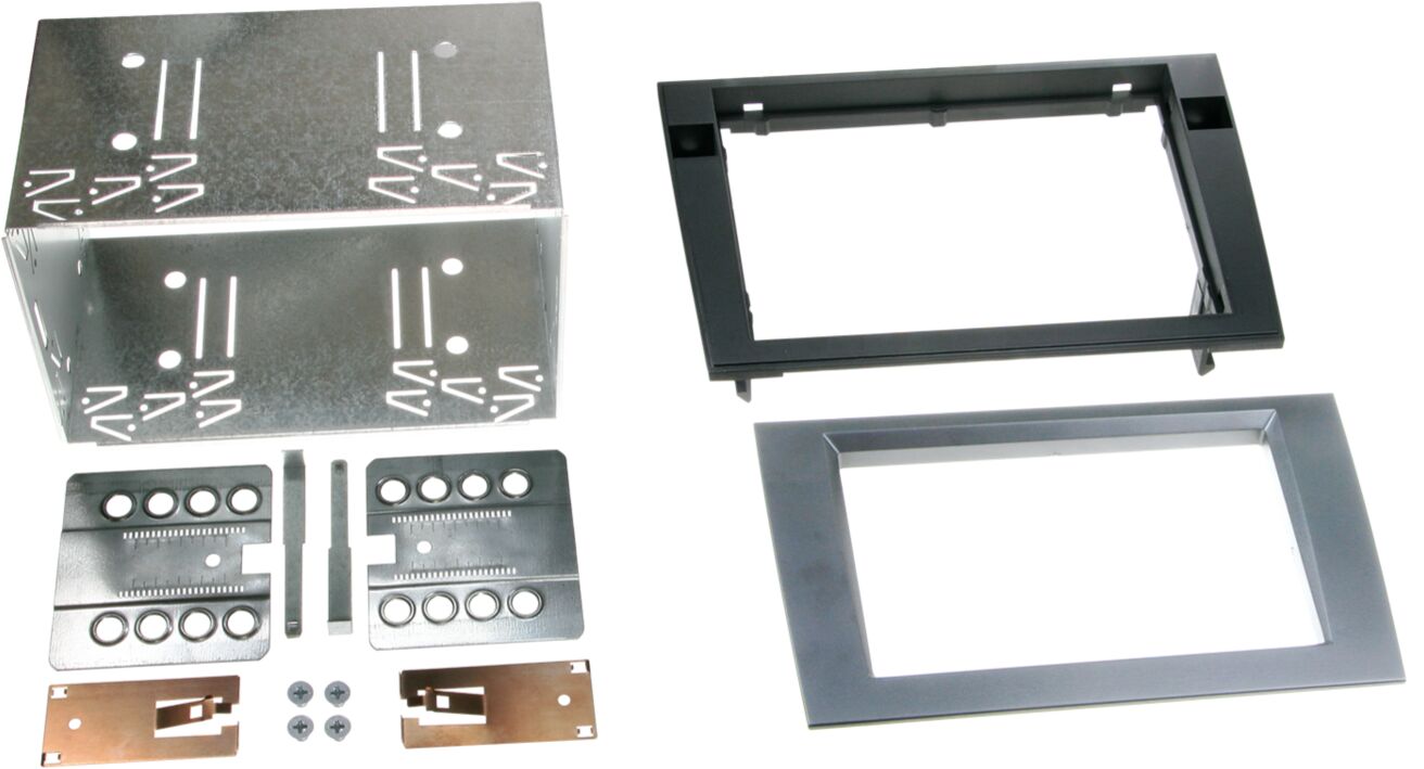 2-DIN Paneel Audi A4 B6 (8E) 2000-2009- Seat Exeo (3R) 2009-2013 Kleur: Antraciet Grijs  - 381320 15 2 - 381320-15-2
