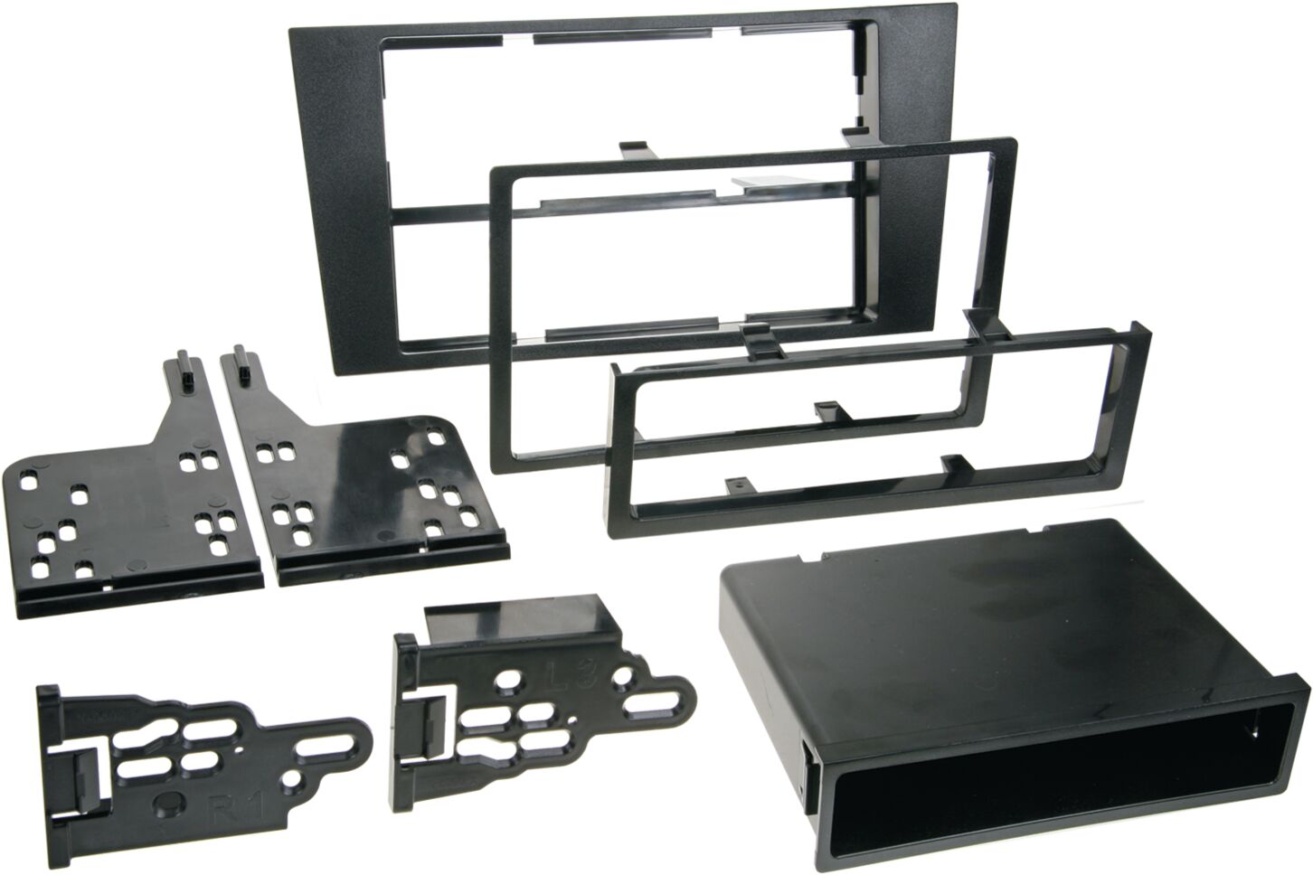 2-DIN Paneel Audi A4 (B5/8D) Symphony 1999-2000 Kleur: Zwart (METRA) - 381320 21 - 381320-21