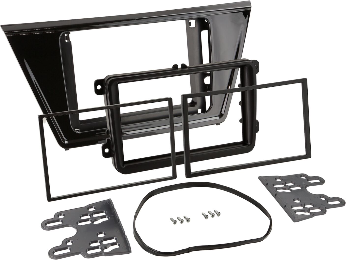 2-DIN Paneel Volkswagen Touran 2015->2021 - Kleur : Piano Zwart - 381320 28 1 - 381320-28-1