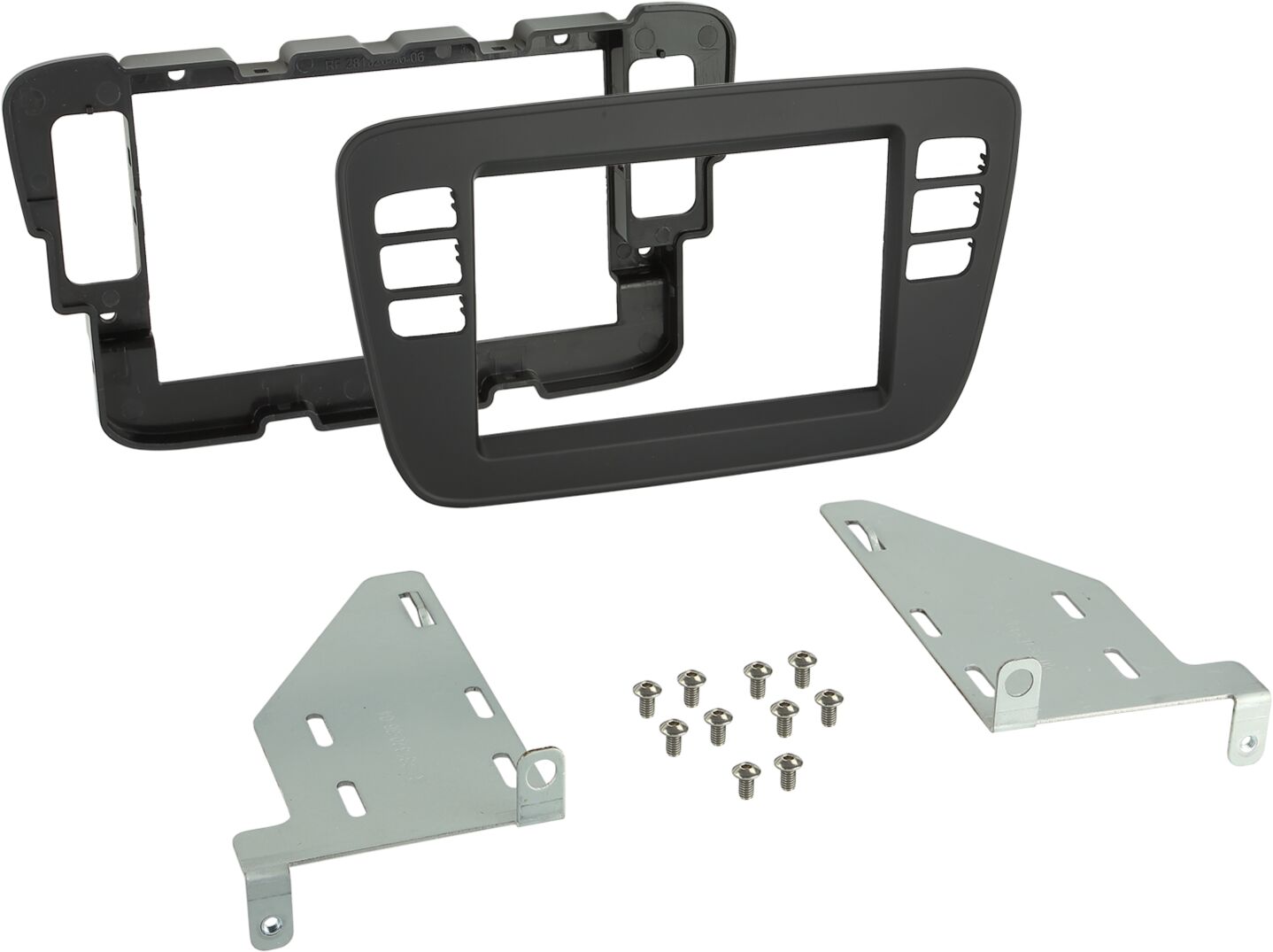 2-DIN Paneel Volkswagen up! / Seat Mii / Skoda Citigo 2011-2016  Kleur: Zwart - 381320 36 1 2 din - 381320-36-1