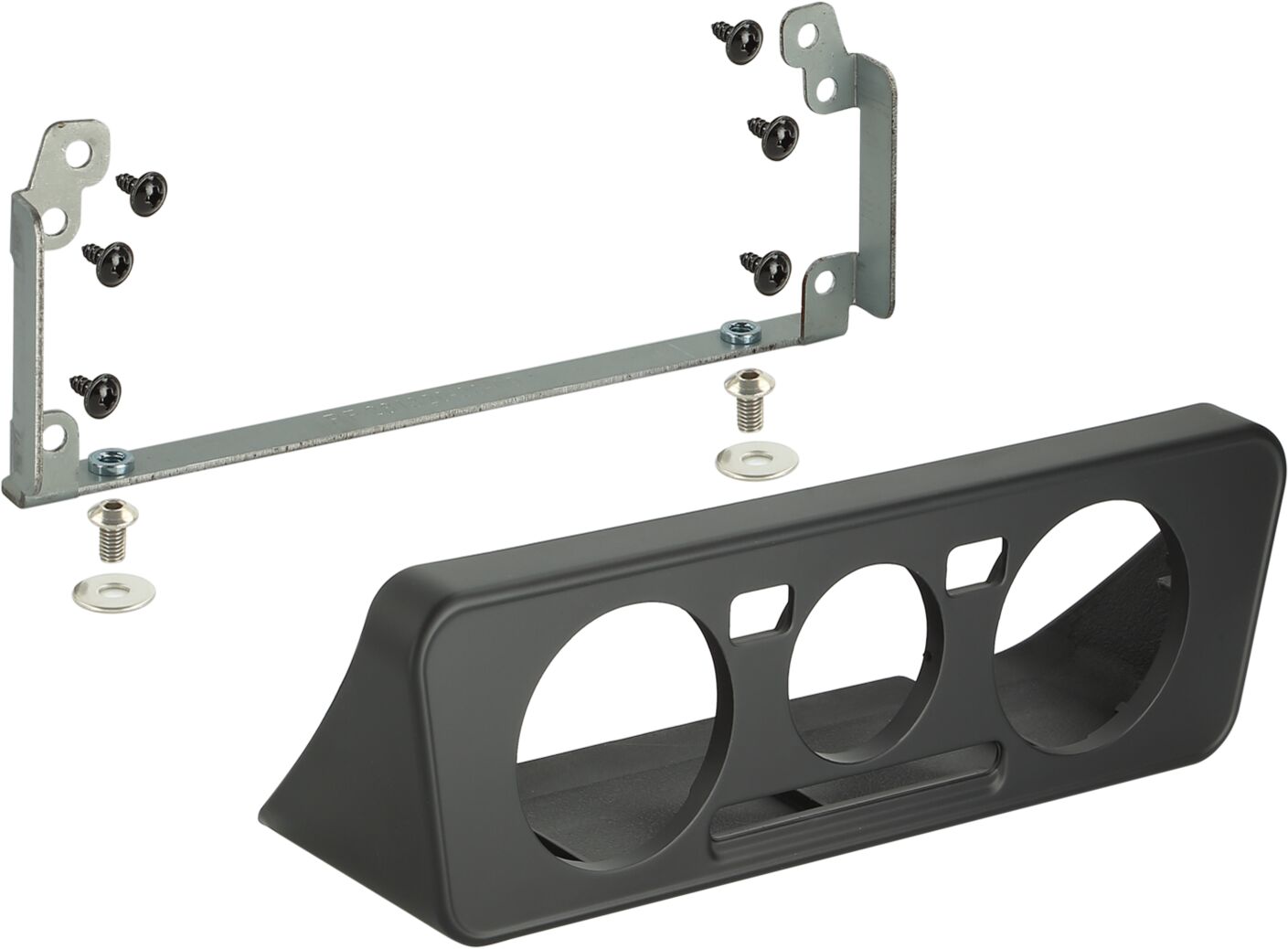 2-DIN Paneel Volkswagen up! / Seat Mii / Skoda Citigo 2011-2016  Kleur: Zwart - 381320 36 1 klima - 381320-36-1