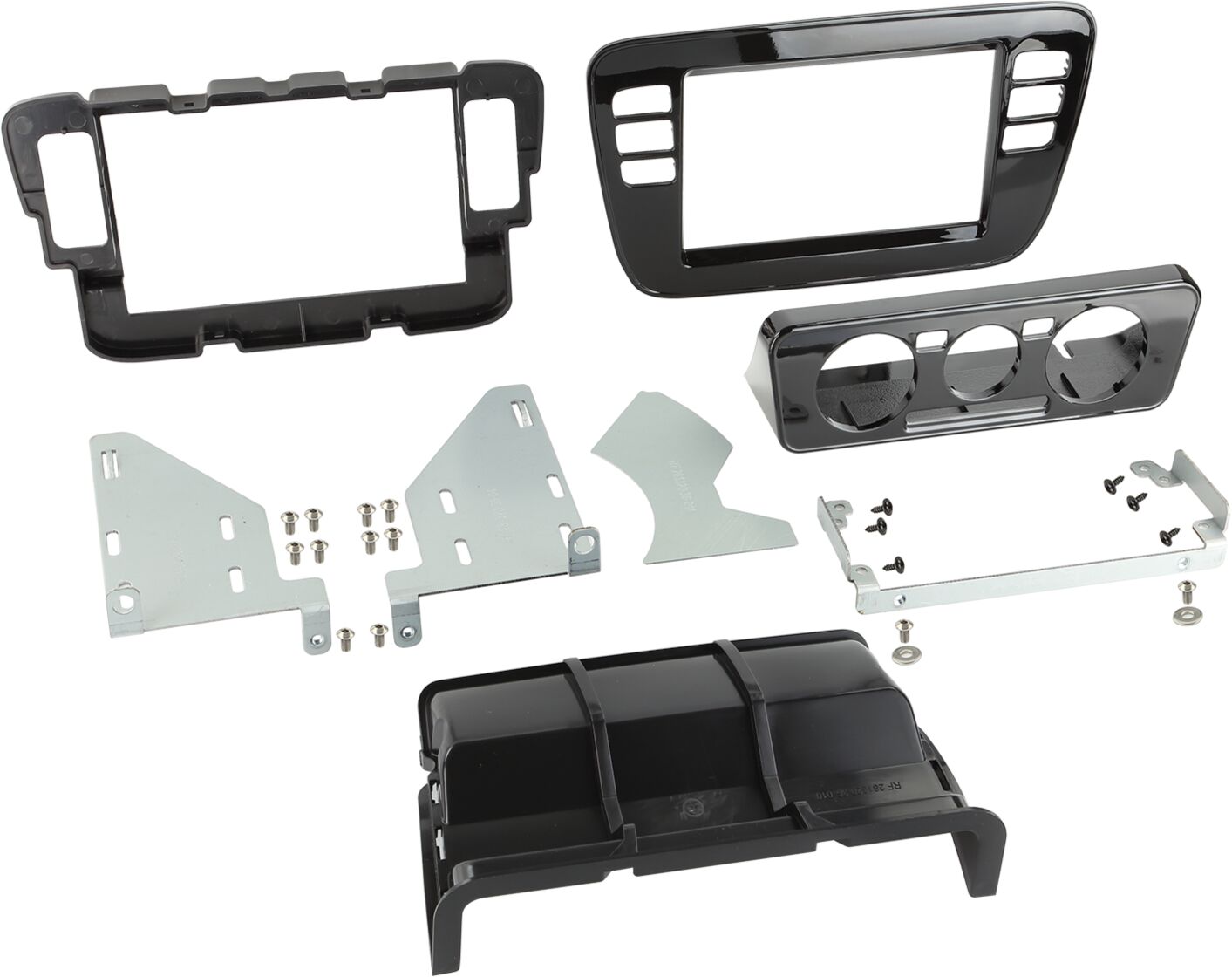 2-DIN Paneel Volkswagen up! / Seat Mii / Skoda Citigo 2011-2016  Kleur: Piano zwart - 381320 36 2 - 381320-36-2