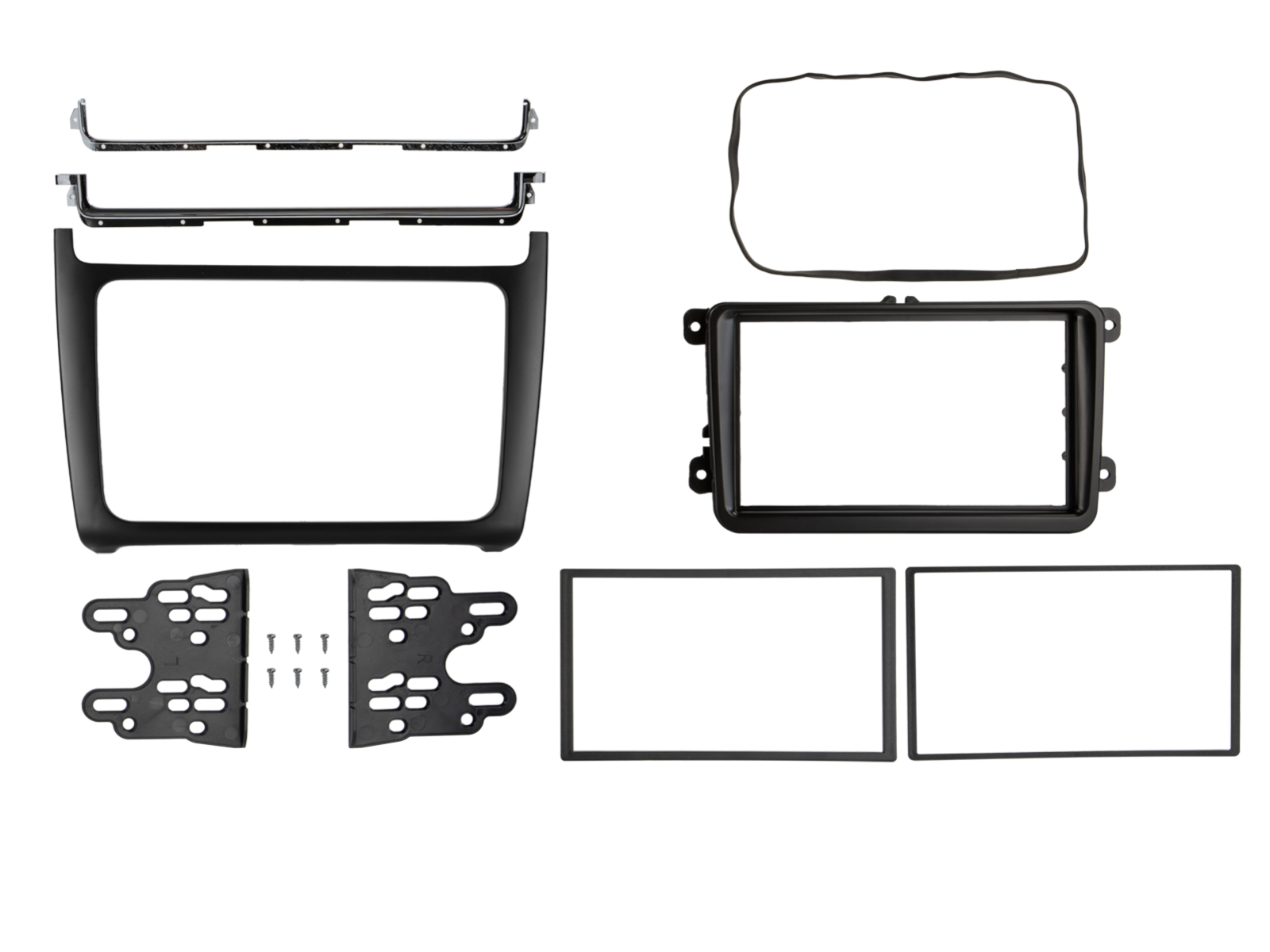 2-DIN frame Volkswagen Polo 2014-2017 Zwart - 381320 41 1 - 381320-41-1