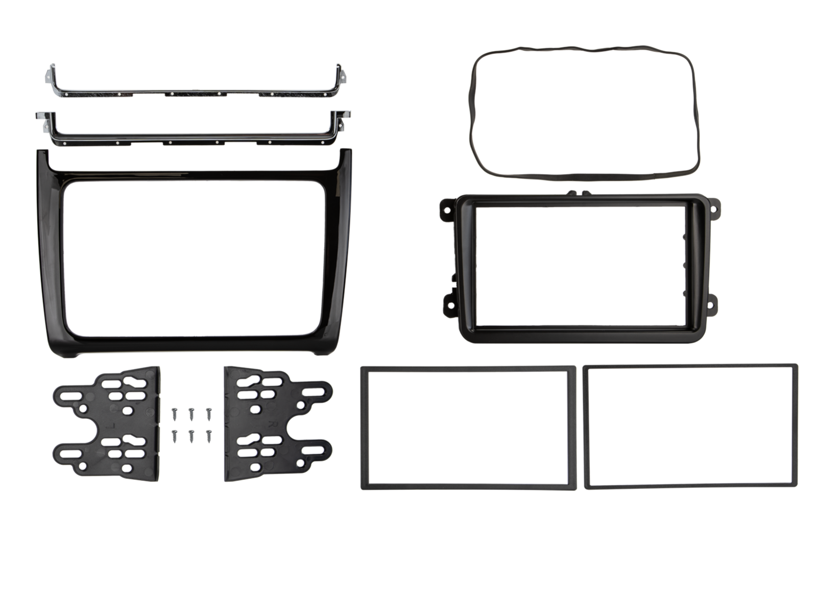 2-DIN frame Volkswagen Polo 2014-2017 Piano Zwart - 381320 41 2 - 381320-41-2