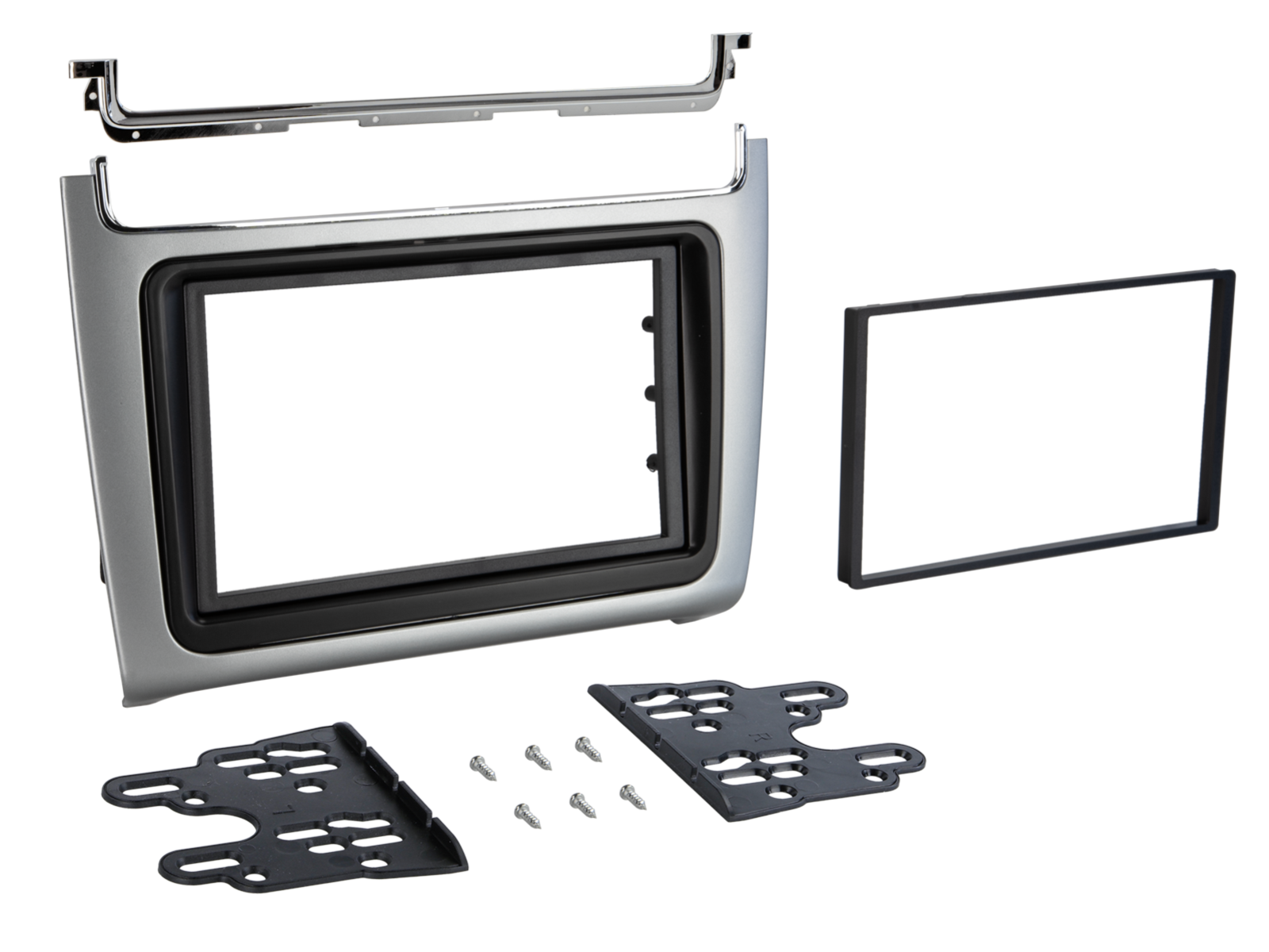 2-DIN frame Volkswagen Polo 2014-2017 Zilver - 381320 41 3 2 - 381320-41-3
