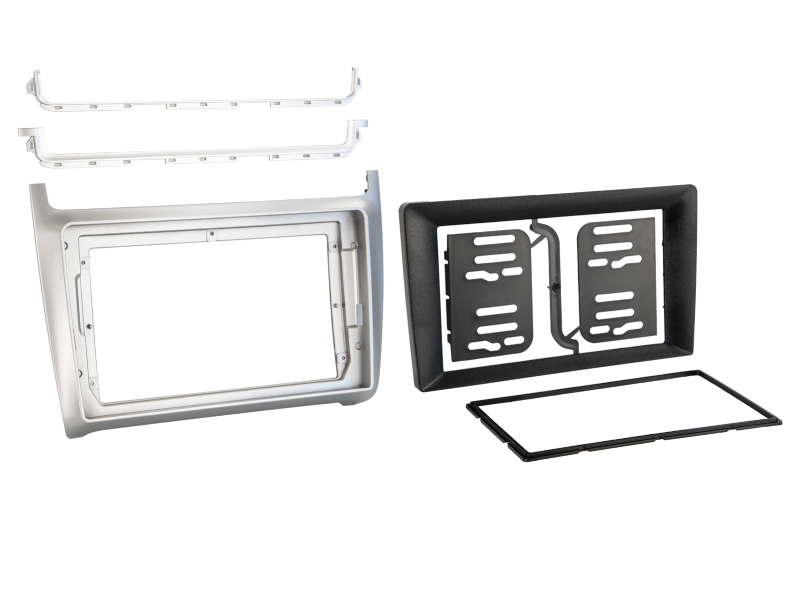 2-DIN frame VW Polo 2014-2017 Zilver - 381320 43 2 - 381320-43-2
