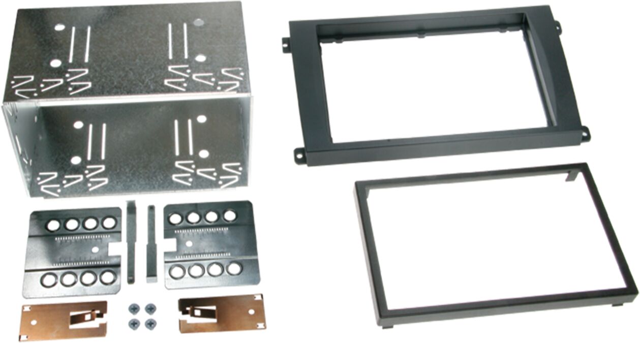 2-DIN Paneel Porsche Cayenne (9PA/955) 2002-2010 - Kleur: zwart - 381323 01 - 381323-01