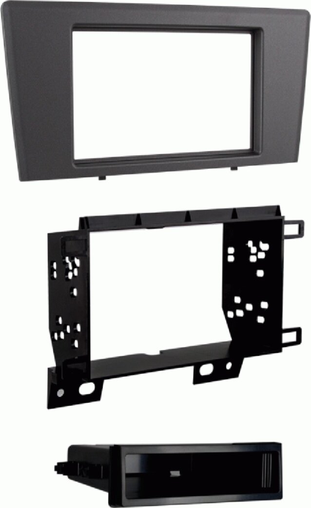 2-DIN-radiopaneel met opbergvak Volvo S60/V70/XC70 grijs (METRA) - 381352 10 1 - 381352-10-1