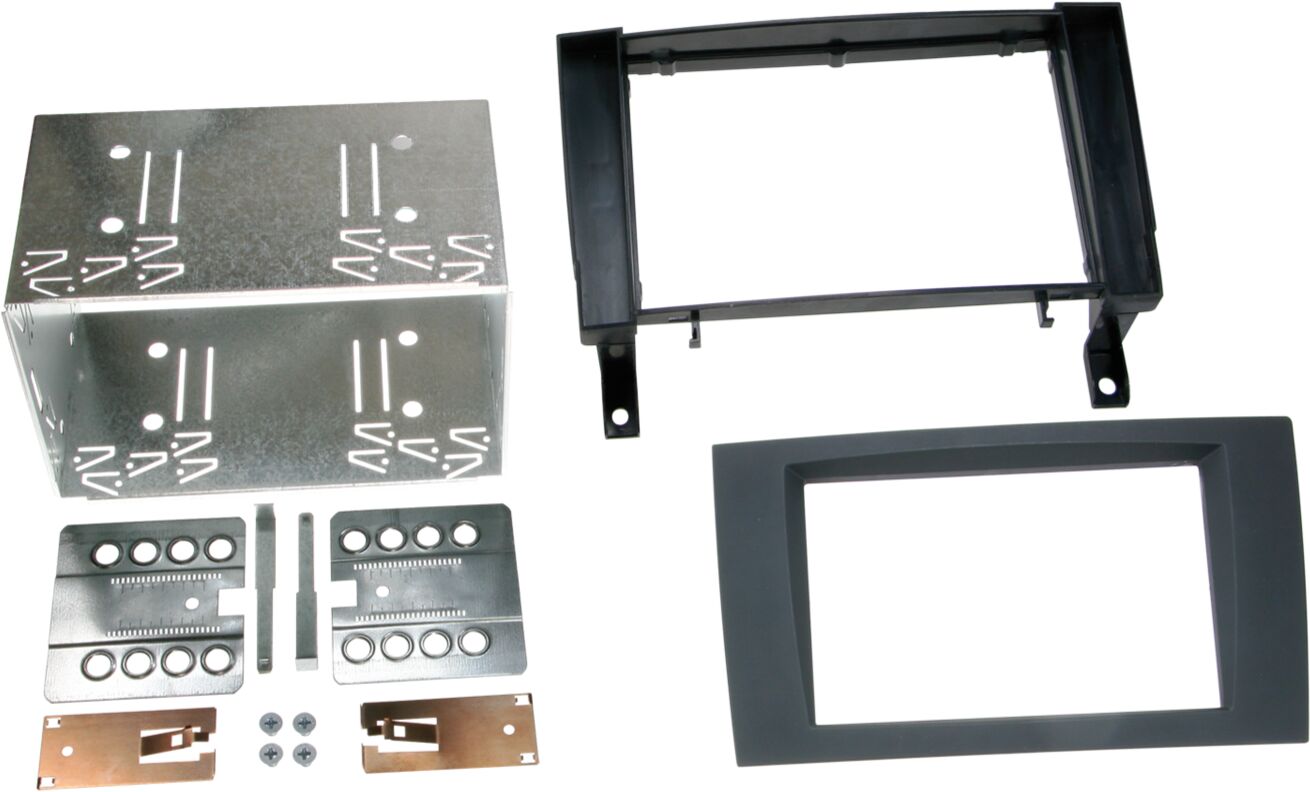 2-DIN Paneel Mercedes Benz SLK-Klasse R171 2004-2011 Kleur: Rubbertouch Zwart - 391190 24 - 391190-24