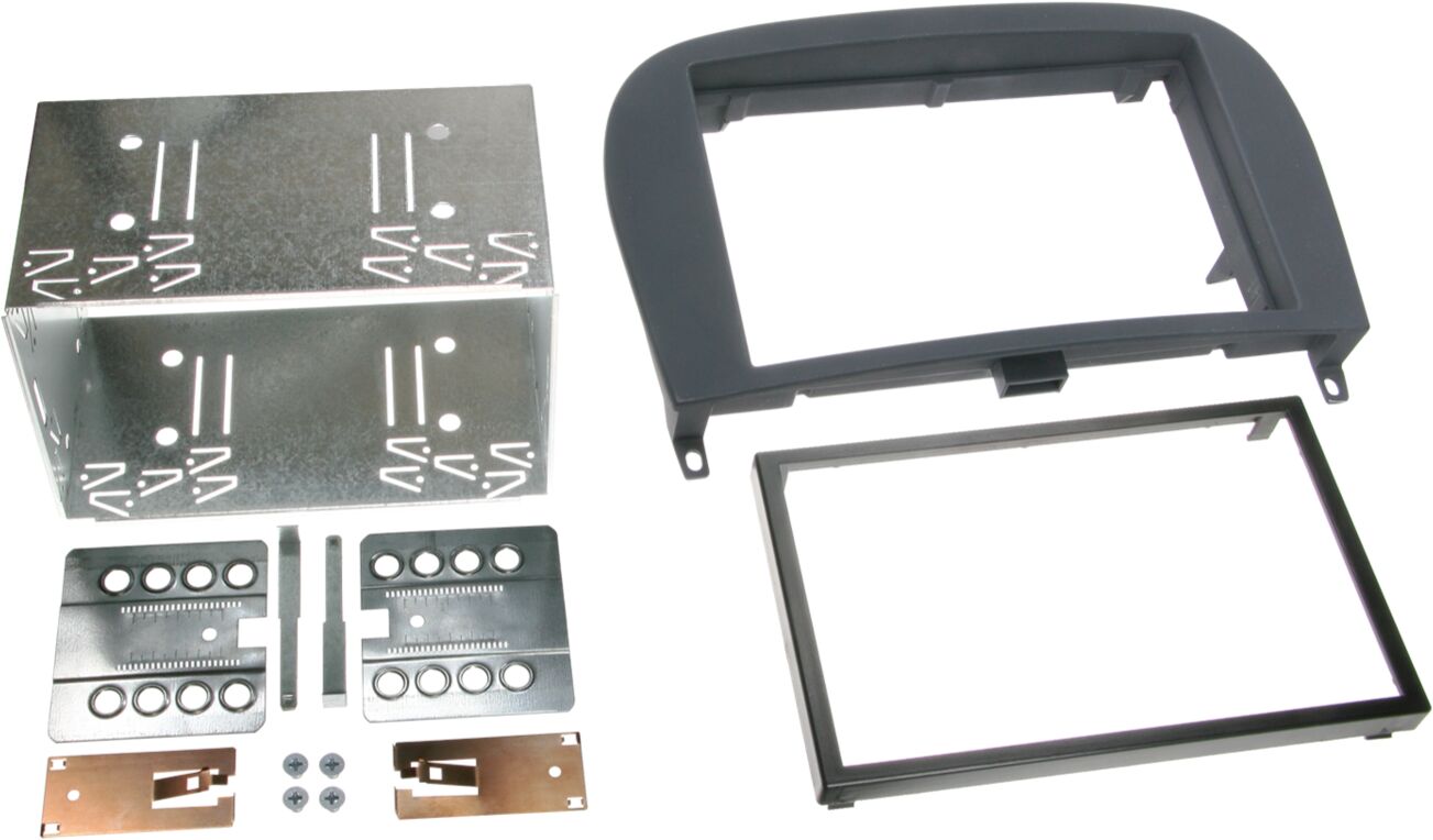 2-DIN Paneel Mercedes Benz SL-Klasse(R230) 2001-2011 Kleur: Rubbertouch Zwart - 391190 25 - 391190-25