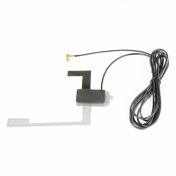 Universele DAB plakantenne 3m kabel. DAB+ SMB F 90graden, 12volt, fantoom voeding - 40587 1 - DAB-AA1-X