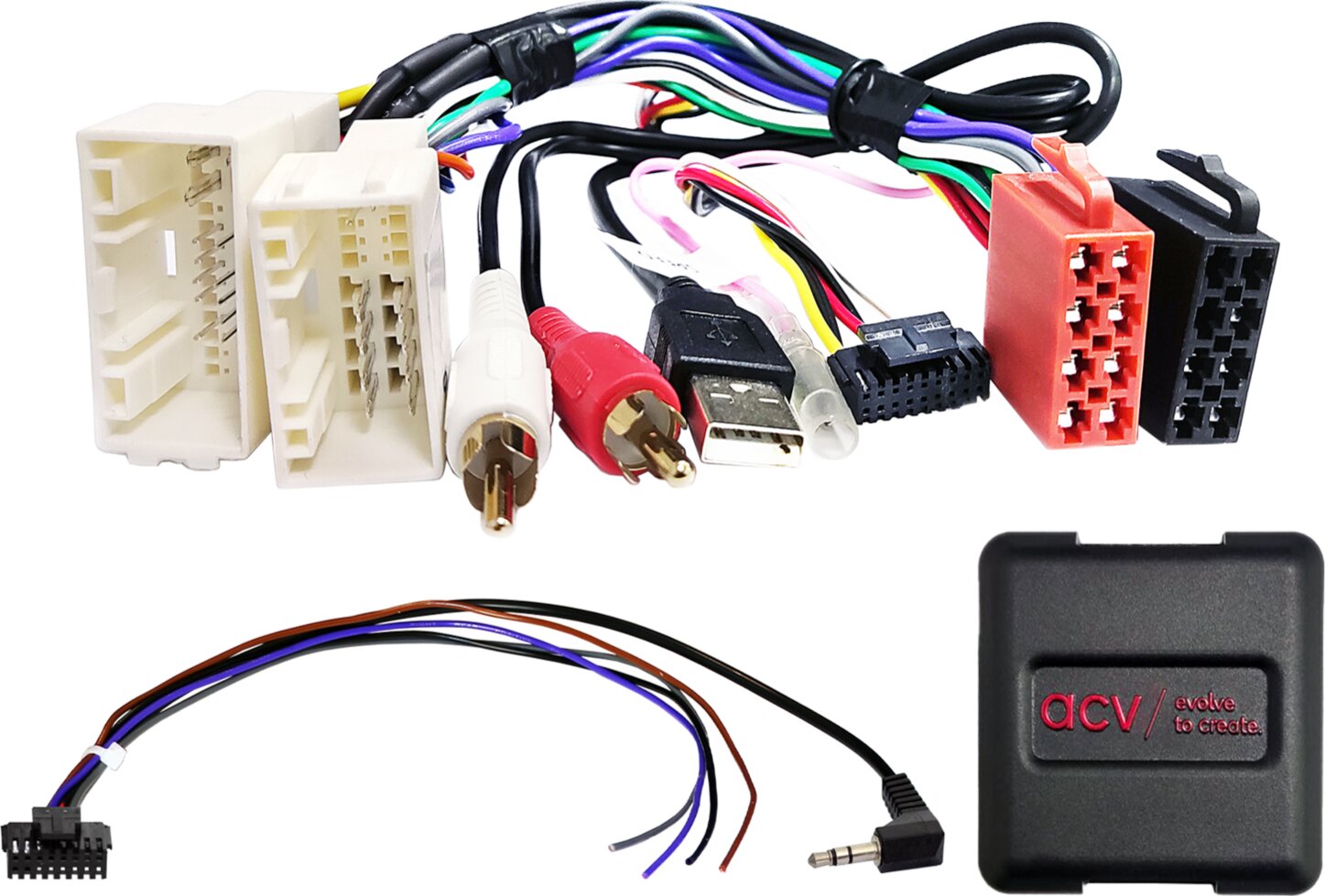 S.W.I. Hyundai/Kia Voertuigen 24Pin/18Pin Multilead USB/AUX (42shy019, 42ski015) - 42xhy019 - 42xhy019