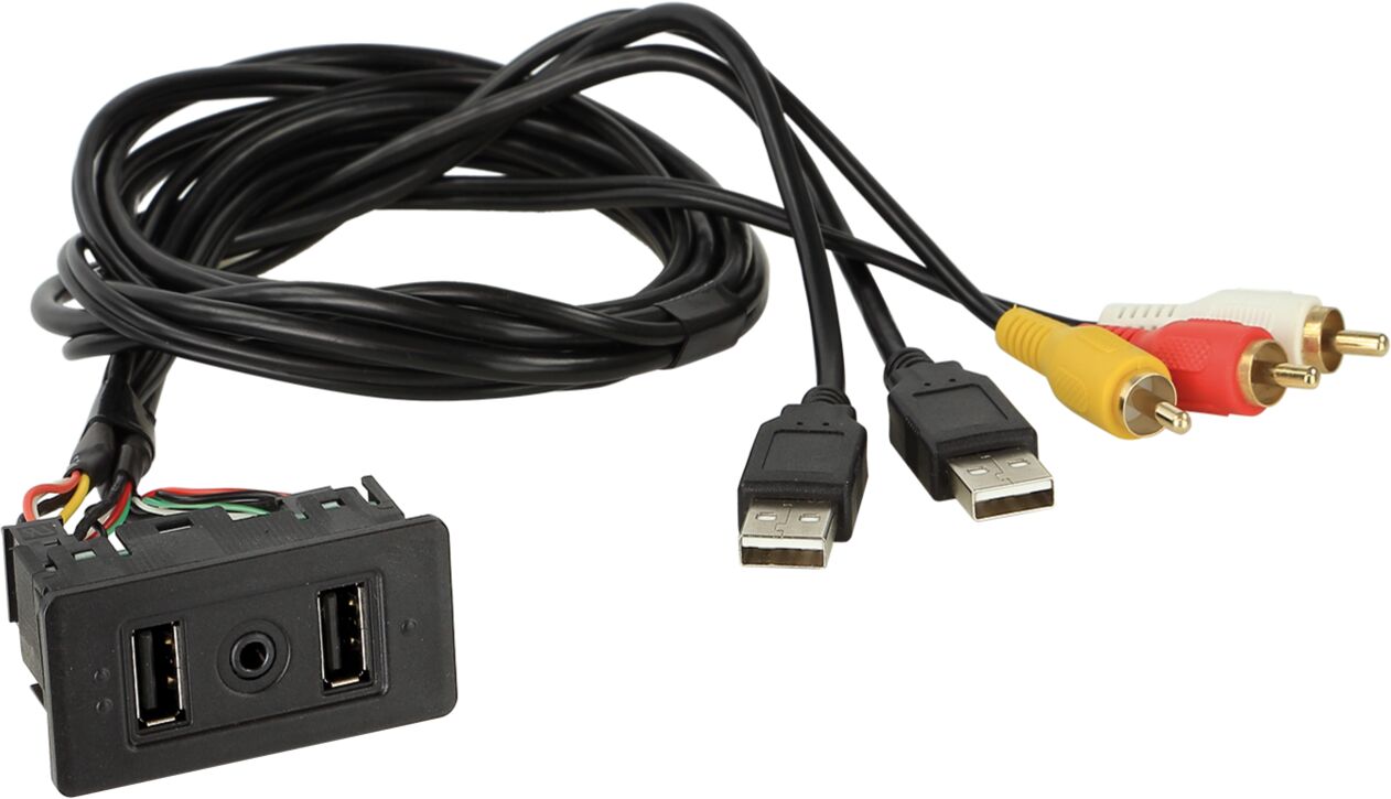 Universal USB/RCA port->2x USB/1x AUX - 44 1000 003 - 44-1000-003