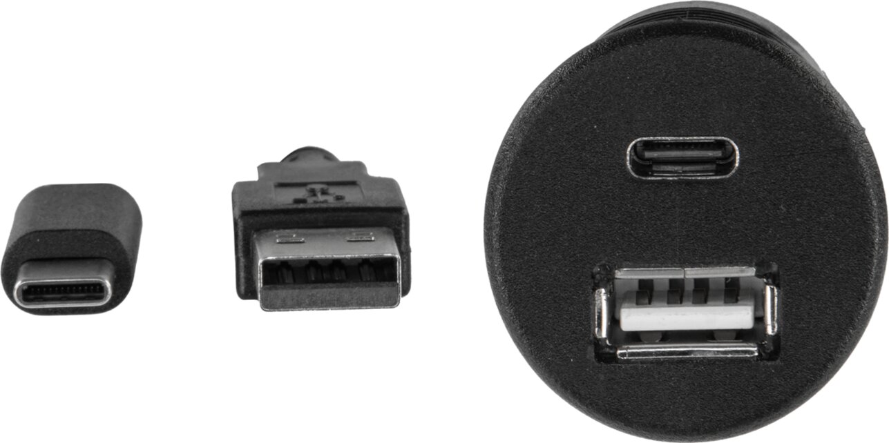 USB paneelaansluiting/behuizing USB-A/USB-C - 44 1000 009 plugs - 44-1000-009