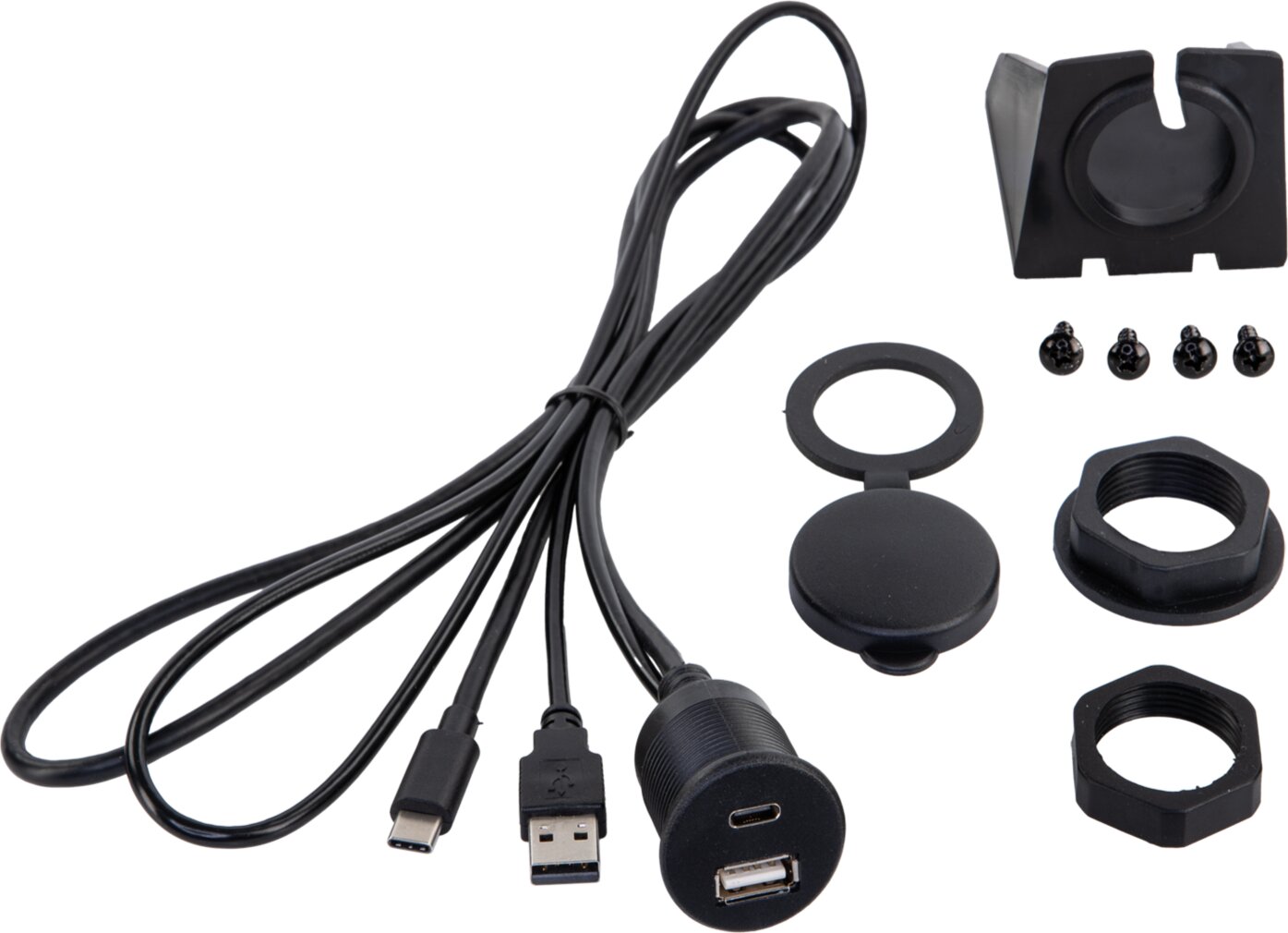 USB paneelaansluiting/behuizing USB-A/USB-C - 44 1000 009 - 44-1000-009