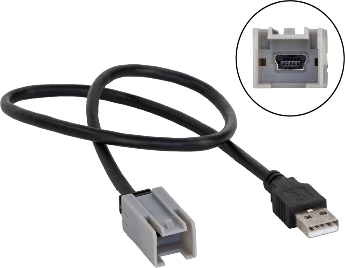 USB-adapter universeel Mini-USB grijs>USB-A - 44 1000 011 - 44-1000-011