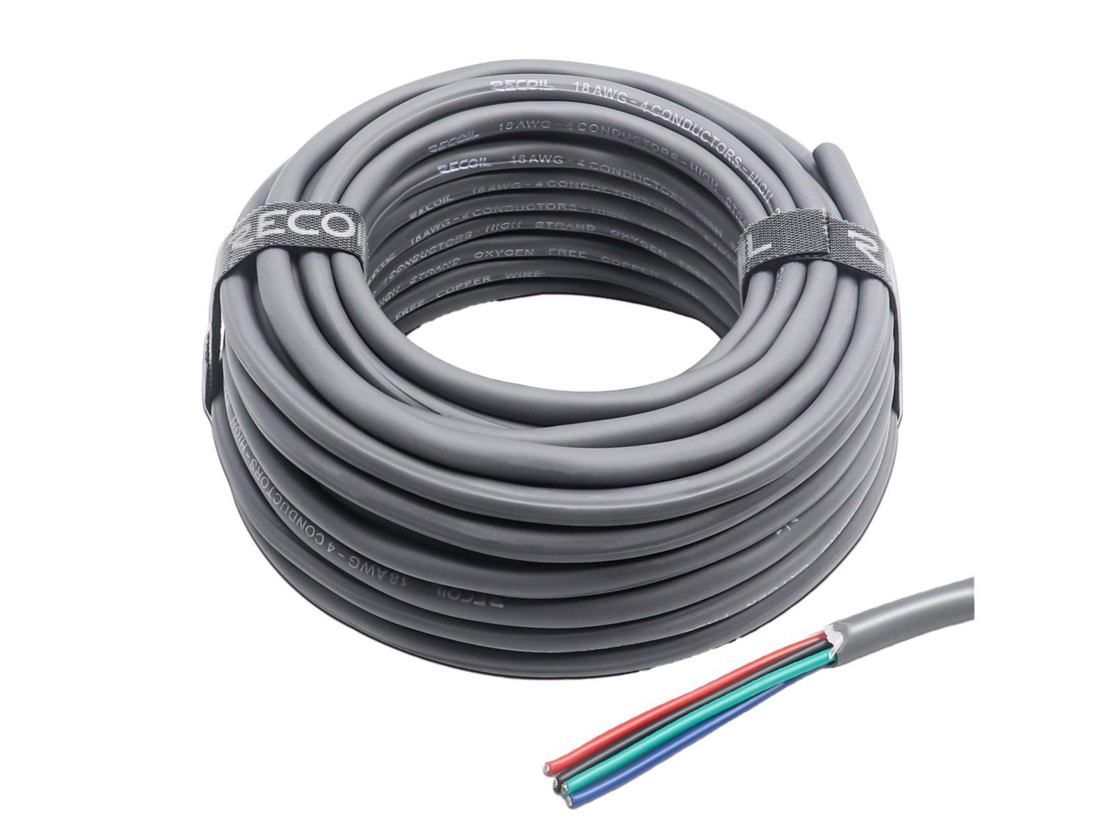 Recoil 18-AWG Multipurpose Cable 4 aderig, 1.0mm2 (30,4m) - 50 150 030 - 50-150-030