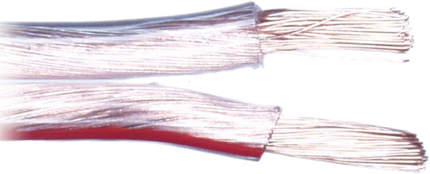 Luidspreker kabel 2 x 4,00 mm transparant rood 100 Meter - 51 240 102 - 51-240-102