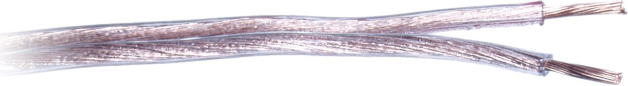 Luidspreker kabel 2 x 0,75 mm transparant rood 400 Meter - 51 275 402 - 51-275-402