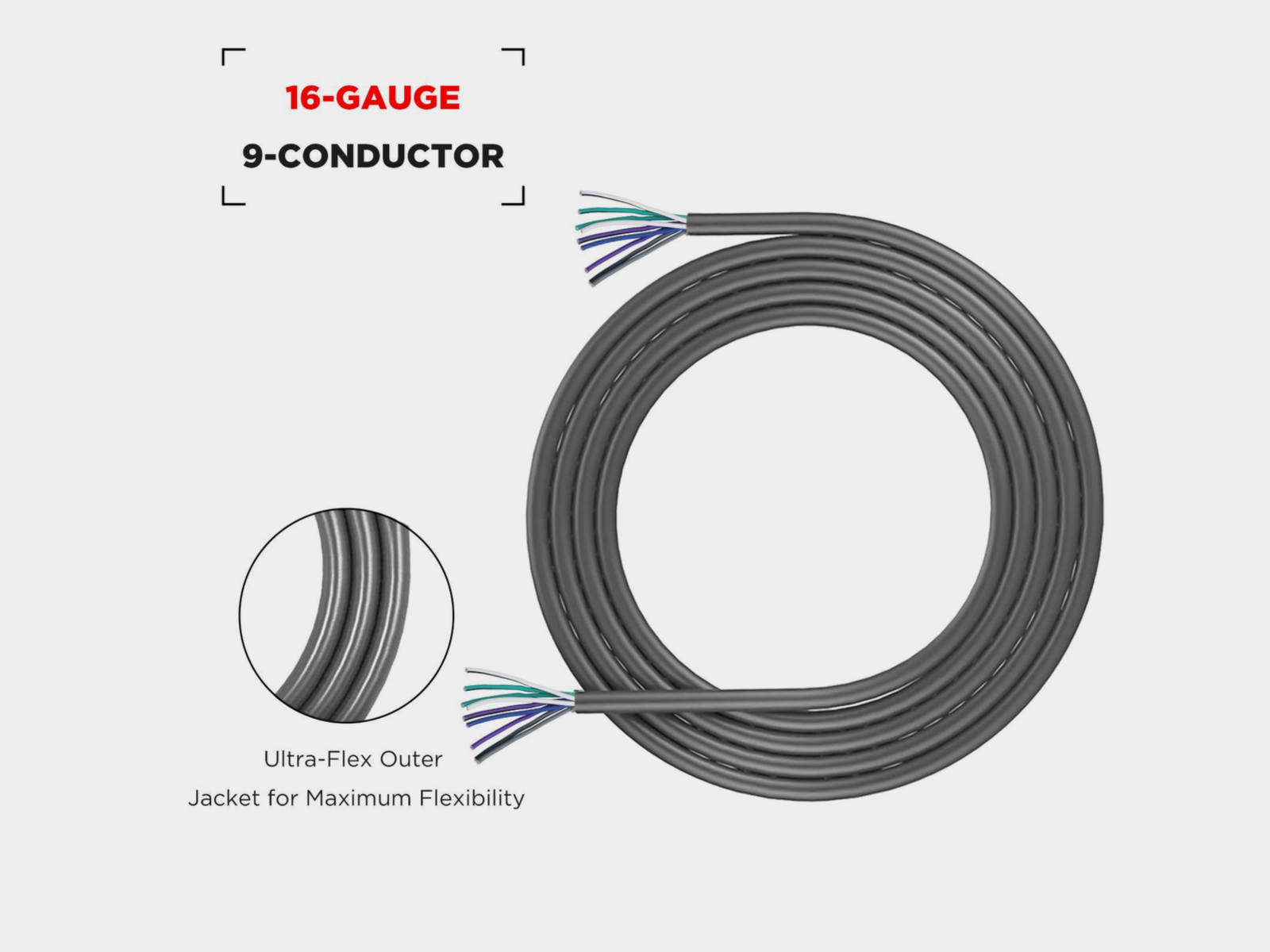 Recoil 18-AWG OFC Speaker Cable 9 aderig 1.3mm2, 6m - 51 910 600 1 - 51-910-600