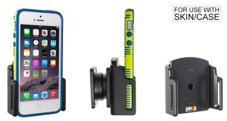 Apple iPhone 5 / 12 Mini / 13 Mini / SE verstelbare houder met swivelmount. Met hoes - 511428 - 511428