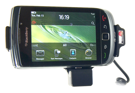 BlackBerry Torch 9800 Actieve houder met 12/24V lader. Let op: Uitlopend artikel, Kan niet retour! - 512179 e - 512179