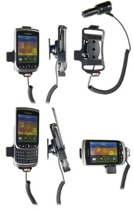 BlackBerry 9800/9810 Actieve houder met 12/24V lader. Let op: Uitlopend artikel, Kan niet retour! - 512272 - 512272
