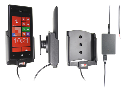 HTC 8X Actieve houder met vaste voeding. Let op: Uitlopend artikel, Kan niet retour! - 513454 - 513454