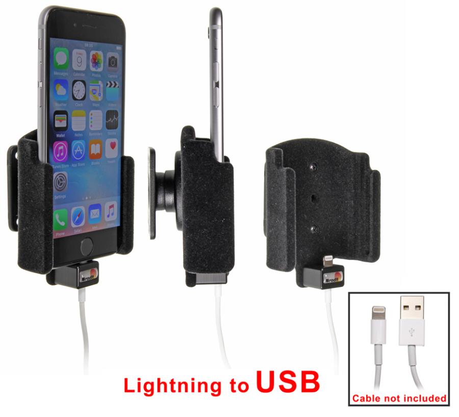Apple iPhone 6S / 7 Passieve houder. Voor originele Apple lightning naar USB kabel (Gestoffeerd) - 514794 - 514794