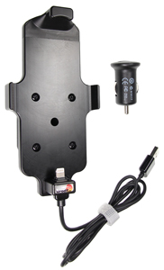Apple iPhone 5 / 5S / SE Actieve houder met of zonder hoes 12V USB plug - 521500 b - 521500
