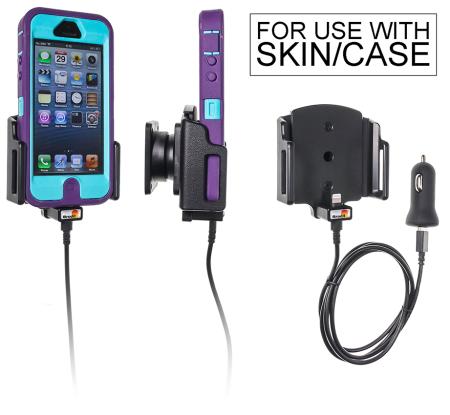 Apple iPhone 5 / 5S / SE Actieve verstelbare houder met 12V USB plug - 521504 - 521504